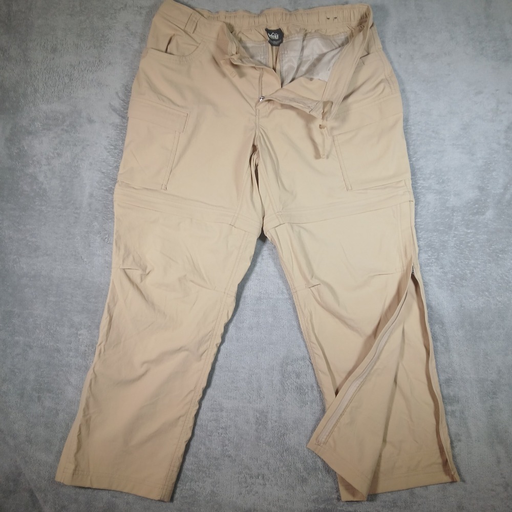 REI Co-op Convertible Cargo Pants Women's 16 Petite Tan Solid Nylon Hiking